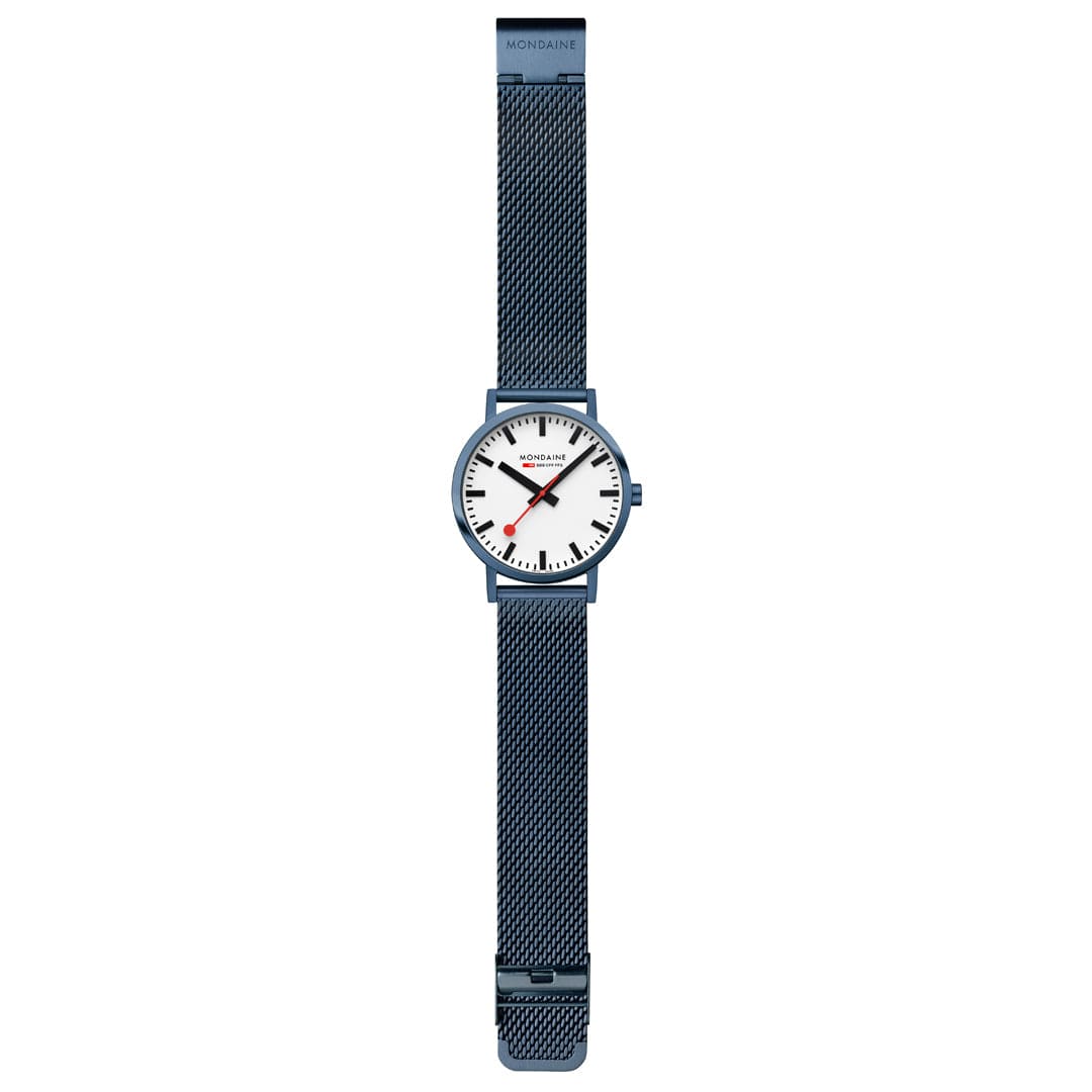 Mondaine Classic Stainless Steel Mesh, 40 mm A660.30360.1BSBM - Image 4