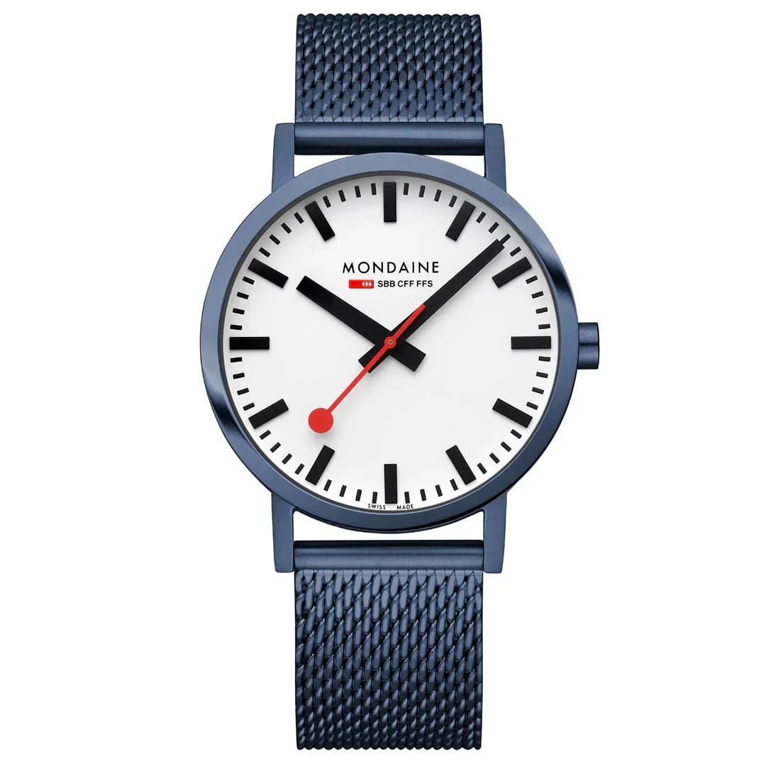 Mondaine Classic Stainless Steel Mesh, 40 mm A660.30360.1BSBM - Image 7
