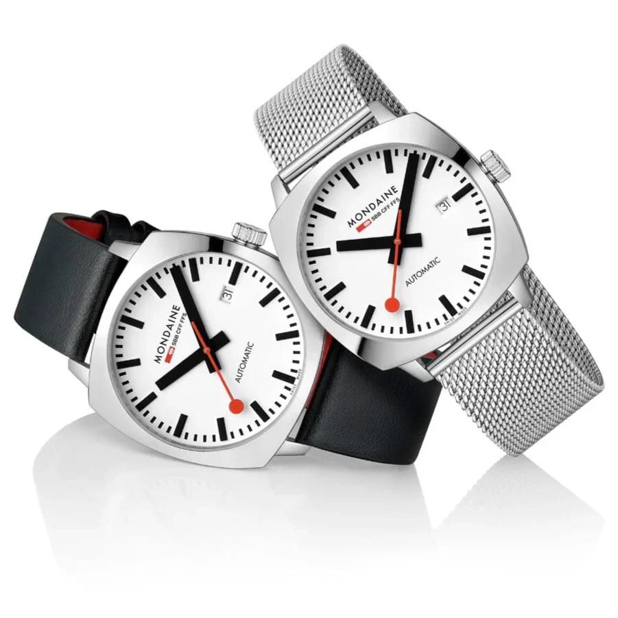 Mondaine Cushion Automatic 39 mm, Stainless Steel Mesh, MSL.3961B.SM - Image 10