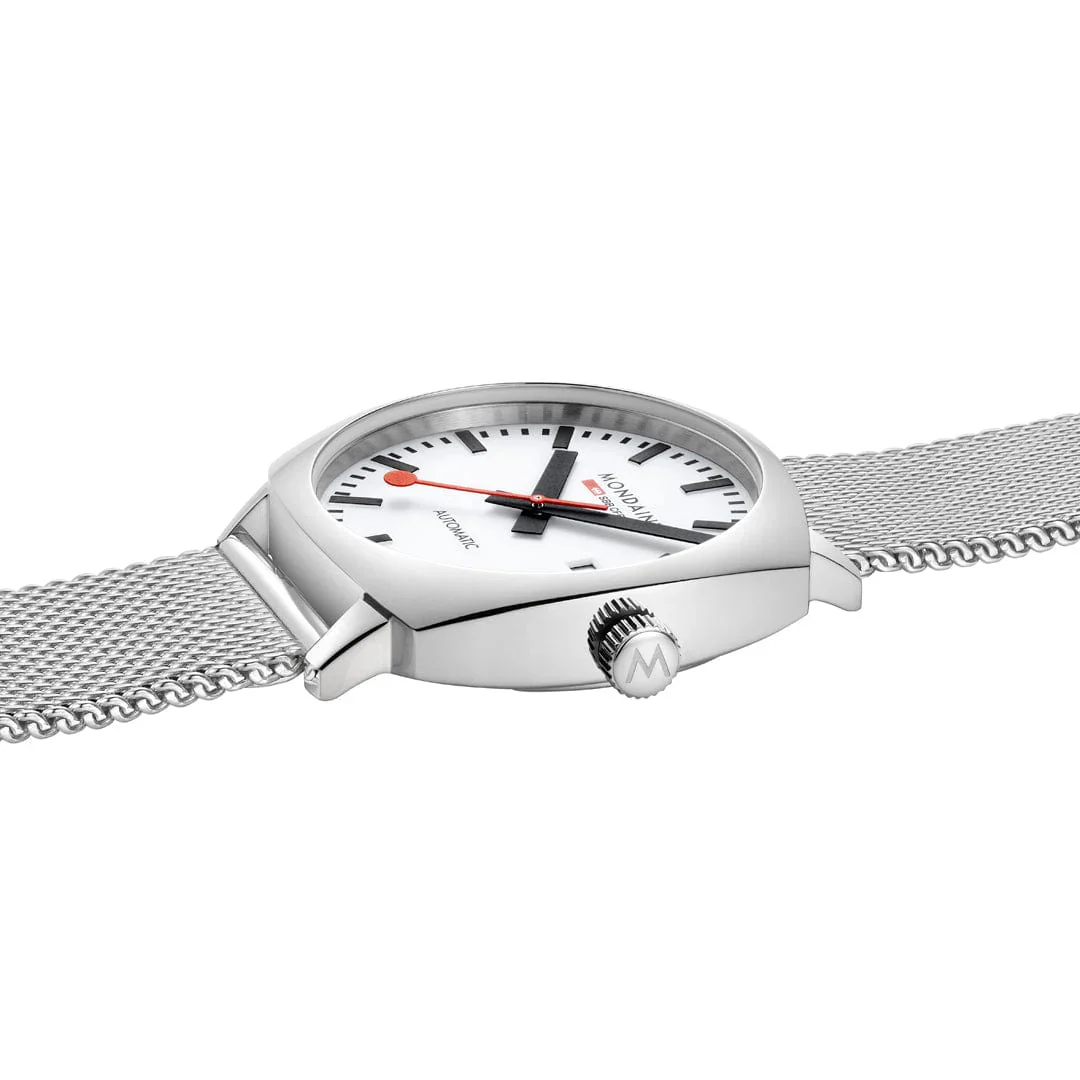 Mondaine Cushion Automatic 39 mm, Stainless Steel Mesh, MSL.3961B.SM - Image 8