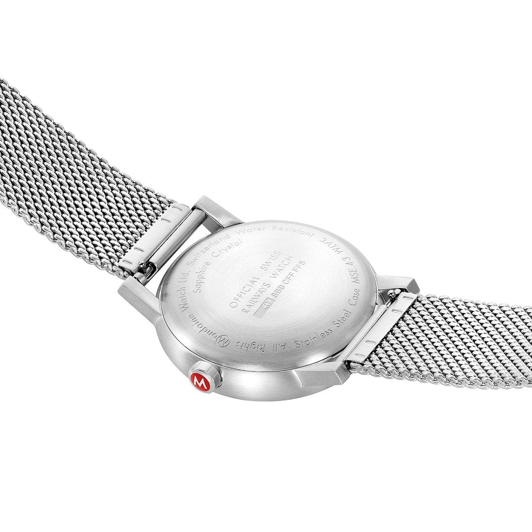Mondaine Evo2 Men's Watch, Polished Steel, 43 mm, Stainless Steel Strap - Image 2
