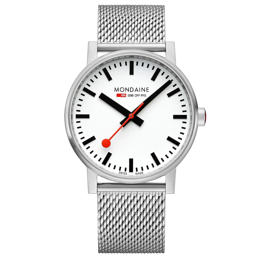 Mondaine Evo2 Men's Watch, Polished Steel, 43 mm, Stainless Steel Strap - Image 5