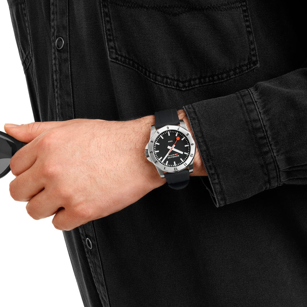 Mondaine Numeri 42 mm, Silicone Rubber Strap Watch MSN 42120.RB - Image 11