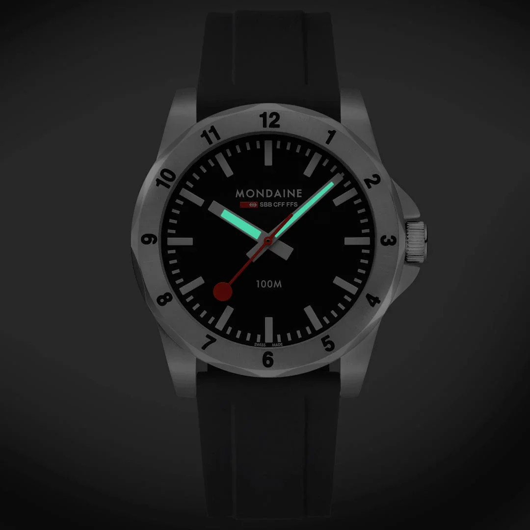 Mondaine Numeri 42 mm, Silicone Rubber Strap Watch MSN 42120.RB - Image 2