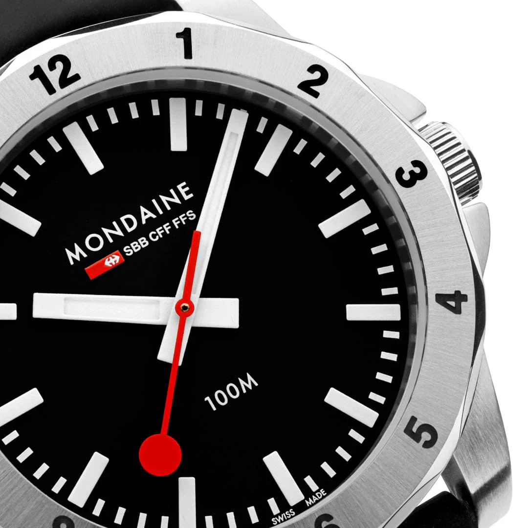 Mondaine Numeri 42 mm, Silicone Rubber Strap Watch MSN 42120.RB - Image 5
