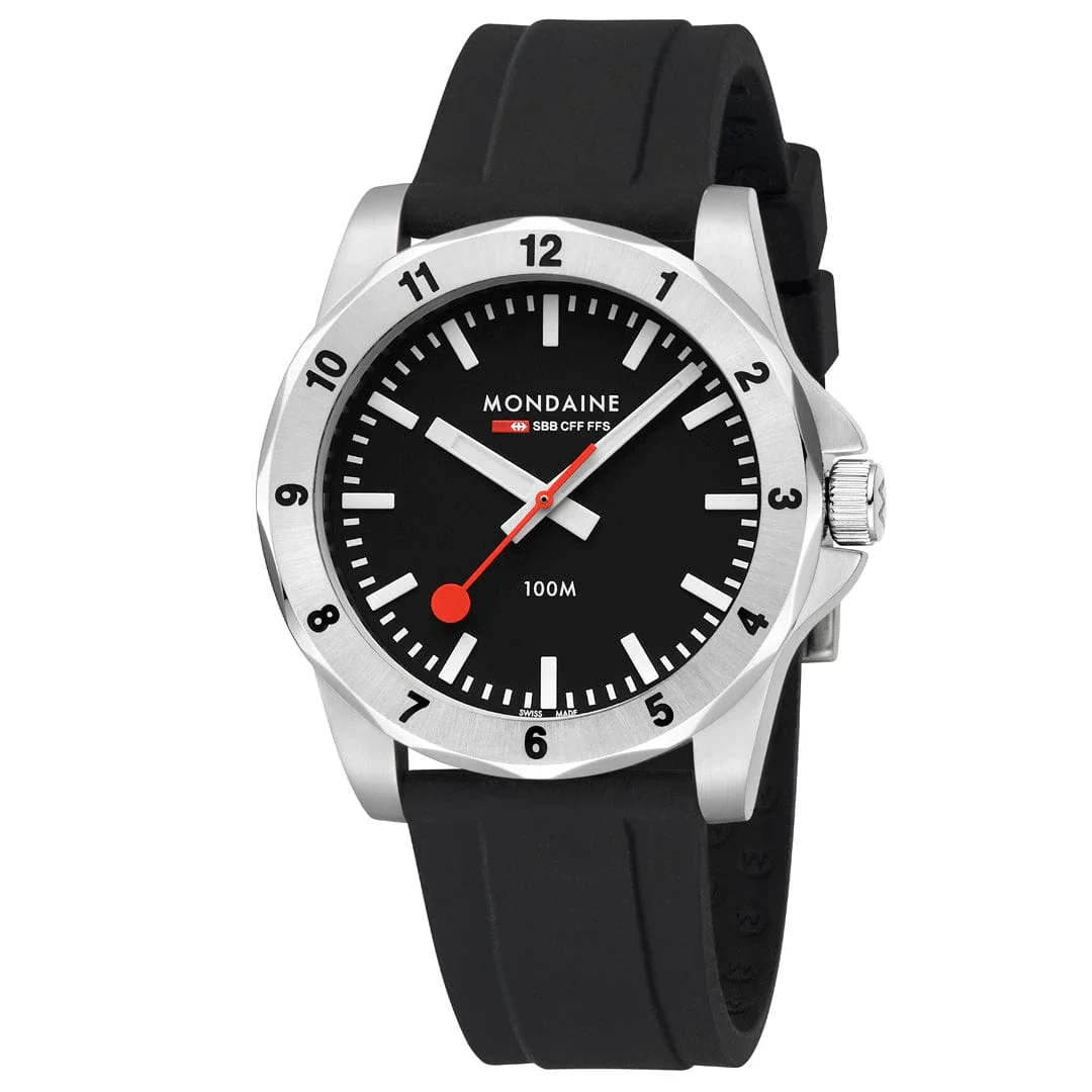 Mondaine Numeri 42 mm, Silicone Rubber Strap Watch MSN 42120.RB - Image 6