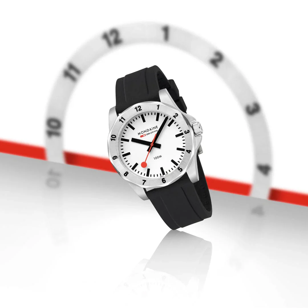 Mondaine Numeri 42 mm, Silicone Rubber Strap Watch MSN.4211B.RB - Image 12