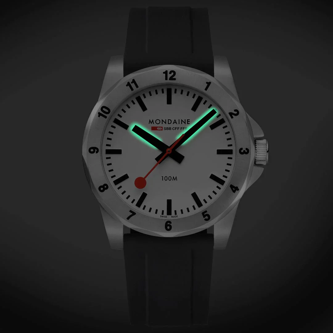 Mondaine Numeri 42 mm, Silicone Rubber Strap Watch MSN.4211B.RB - Image 3