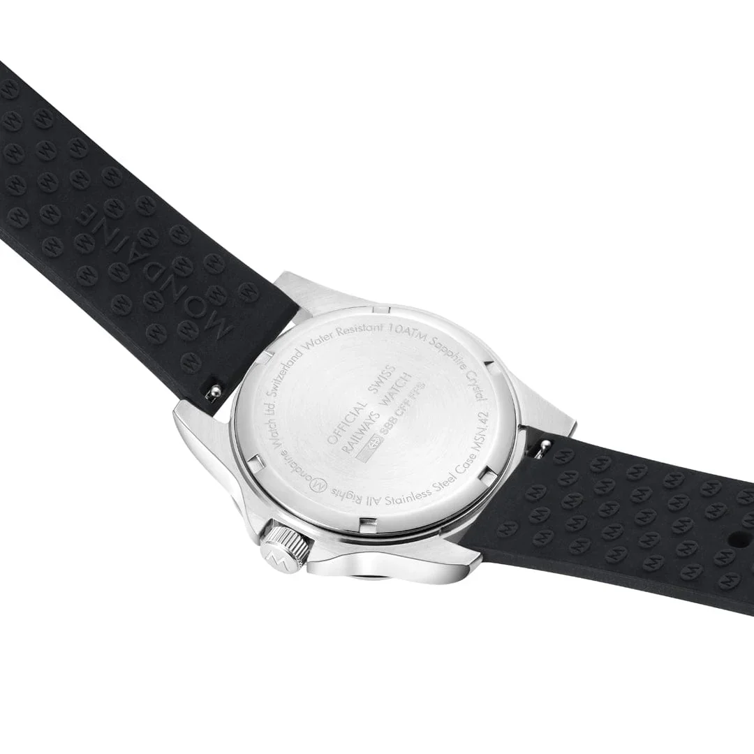 Mondaine Numeri 42 mm, Silicone Rubber Strap Watch MSN.4211B.RB - Image 4