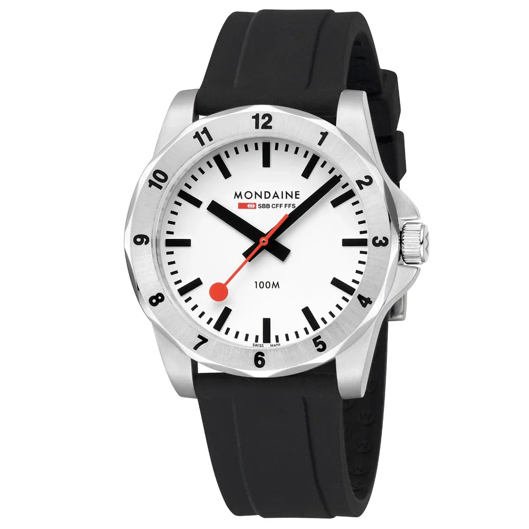 Mondaine Numeri 42 mm, Silicone Rubber Strap Watch MSN.4211B.RB - Image 7