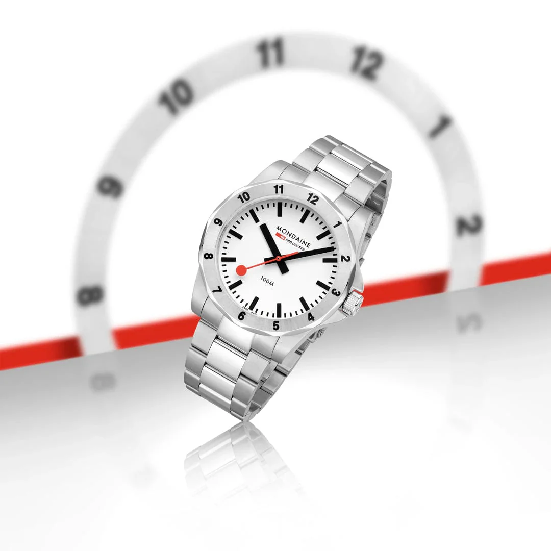 Mondaine Numeri 42 mm, Stainless Steel Watch MSN.4211B.SK - Image 10