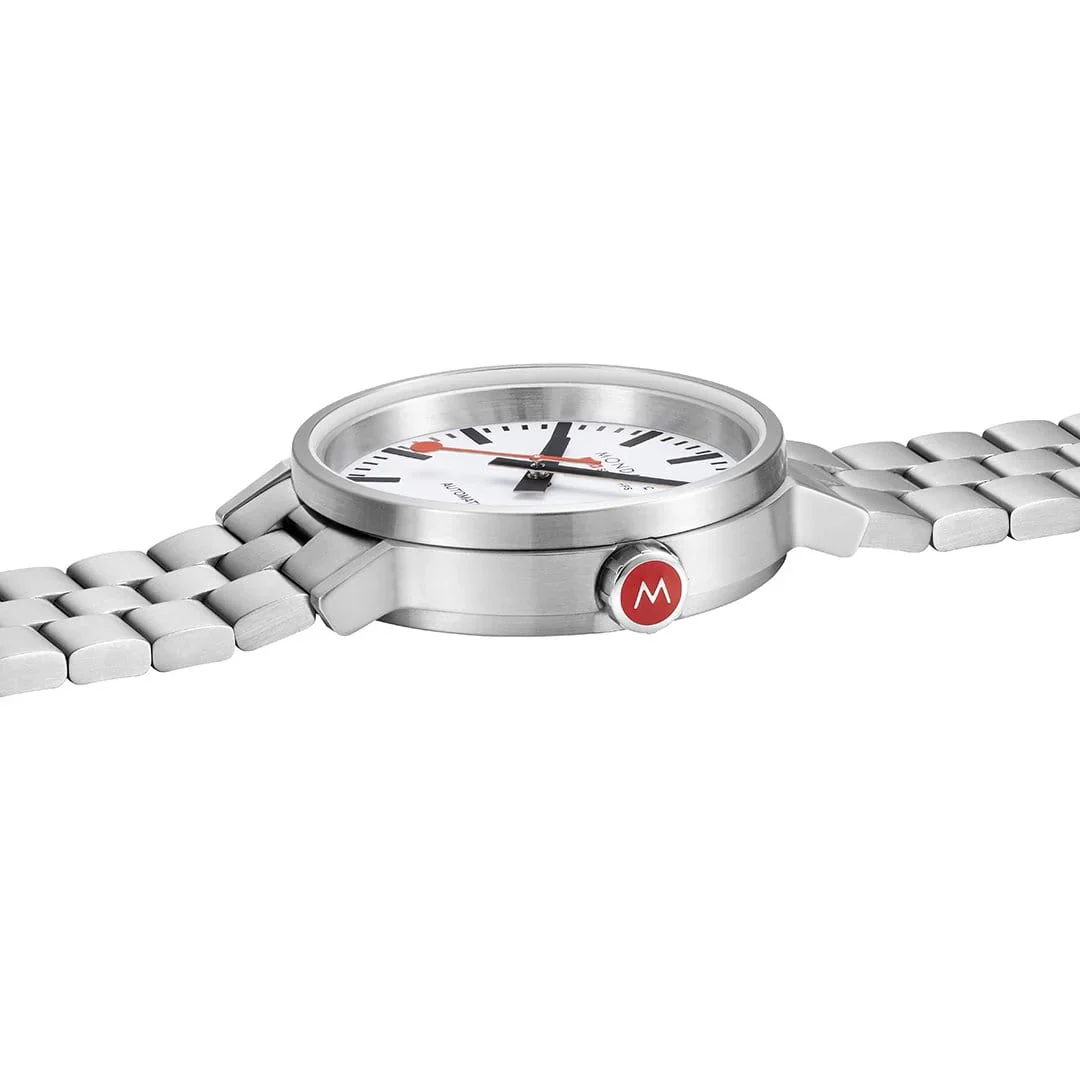 Mondaine Original Automatic Automatic Movement, Stainless Steel Strap, 41 mm - Image 2