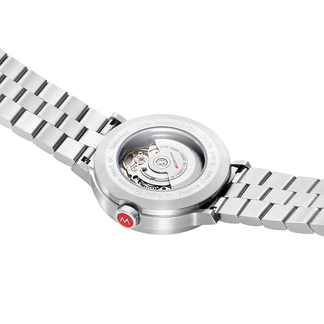 Mondaine Original Automatic Automatic Movement, Stainless Steel Strap, 41 mm - Image 6