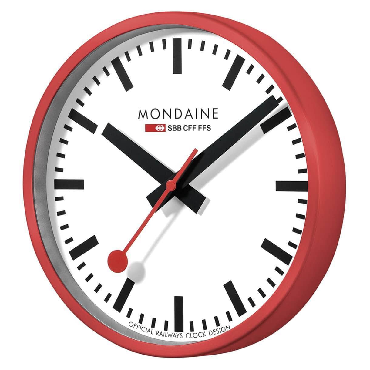 Mondaine Wall Clock Red 25 cm - Image 3