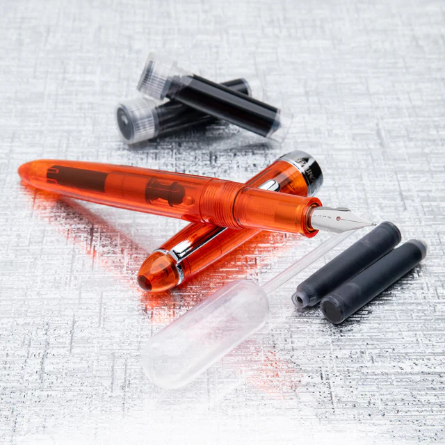 Monteverde  USA® Monza ID Orange Fountain Pen OMNIFlex Nib (cartridge/converter/eyedropper filling system) - Image 11