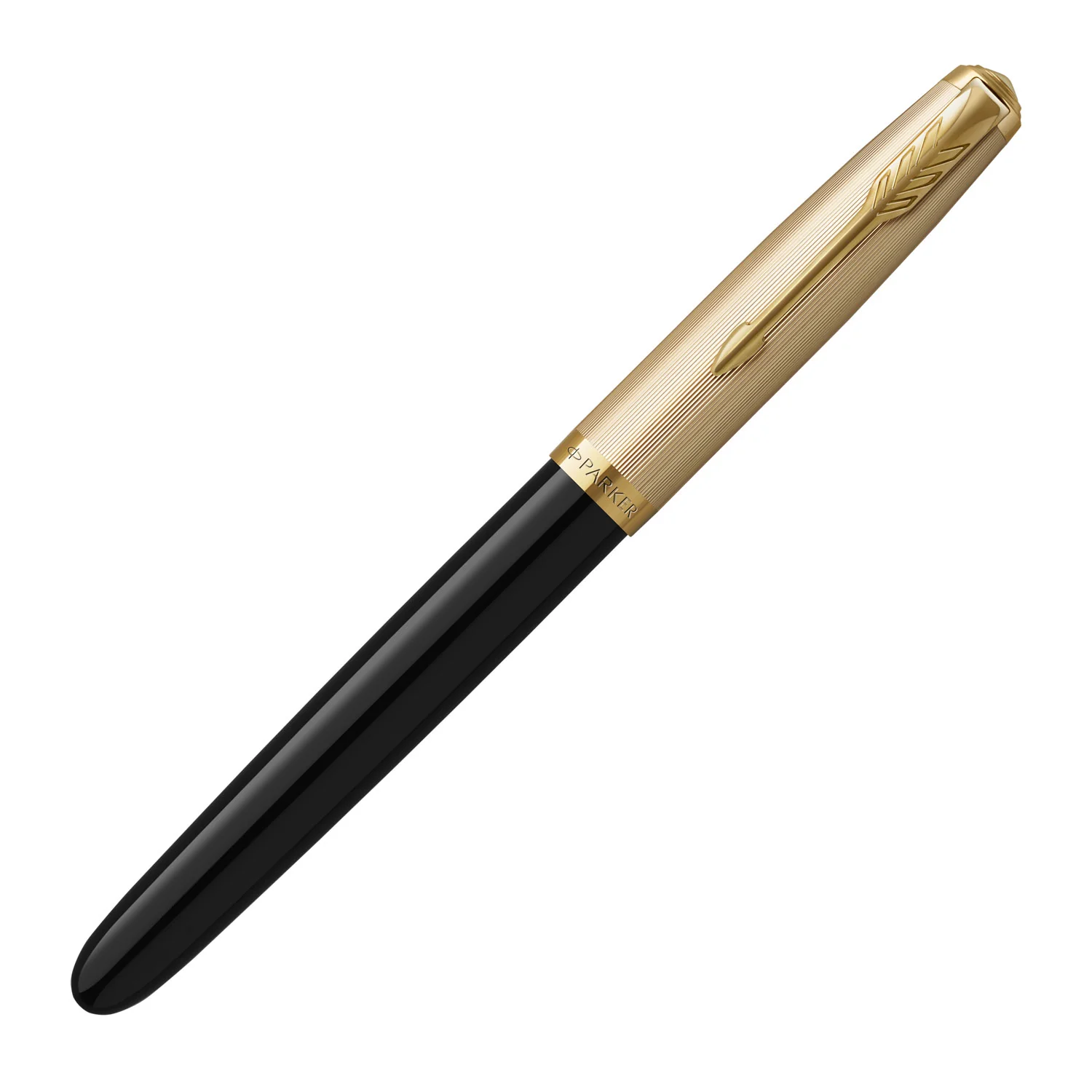 Parker 51 Deluxe Black GT 18k Solid Gold Nib Fountain Pen - Image 2