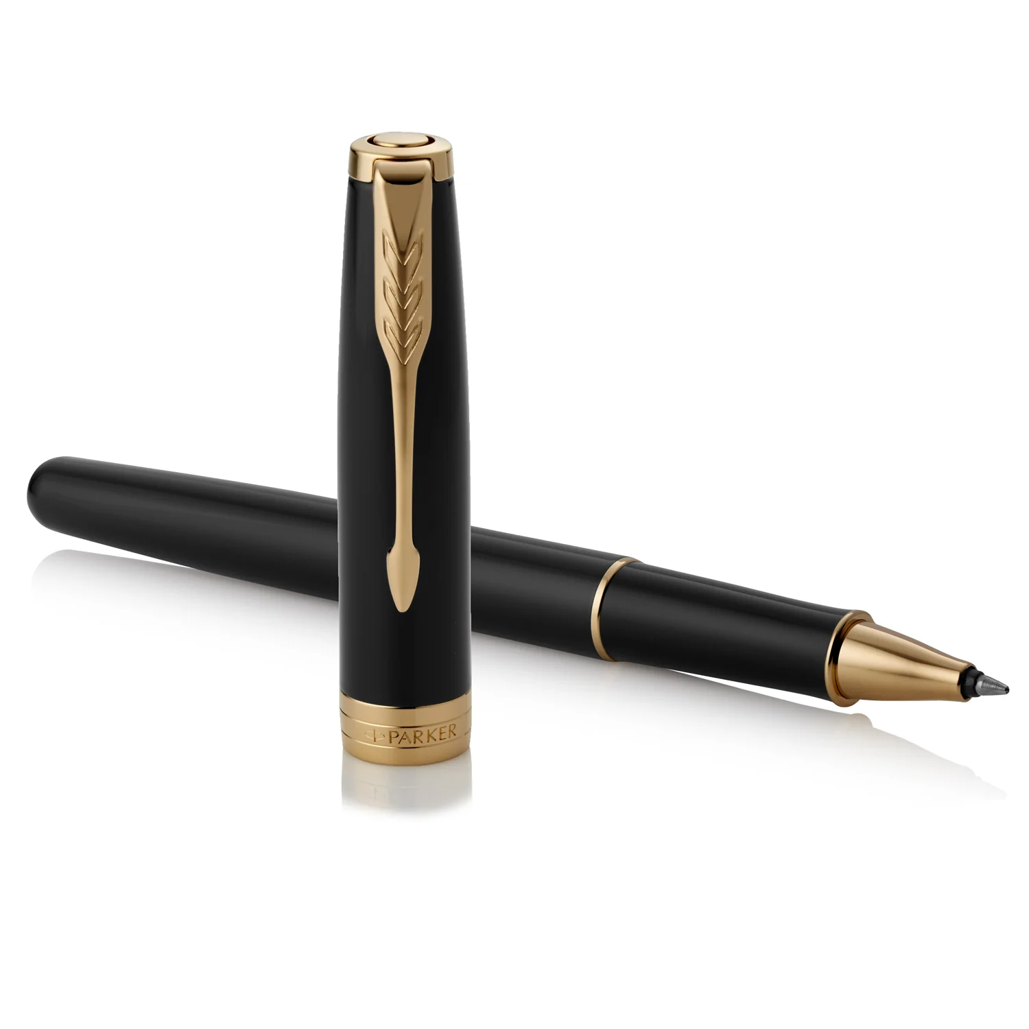 Parker Sonnet Black Lacquer GT Rollerball Pen - Image 2