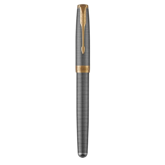 Parker Sonnet Prestige Cisele Silver GT Fountain Pen with 18k Nib - Image 3