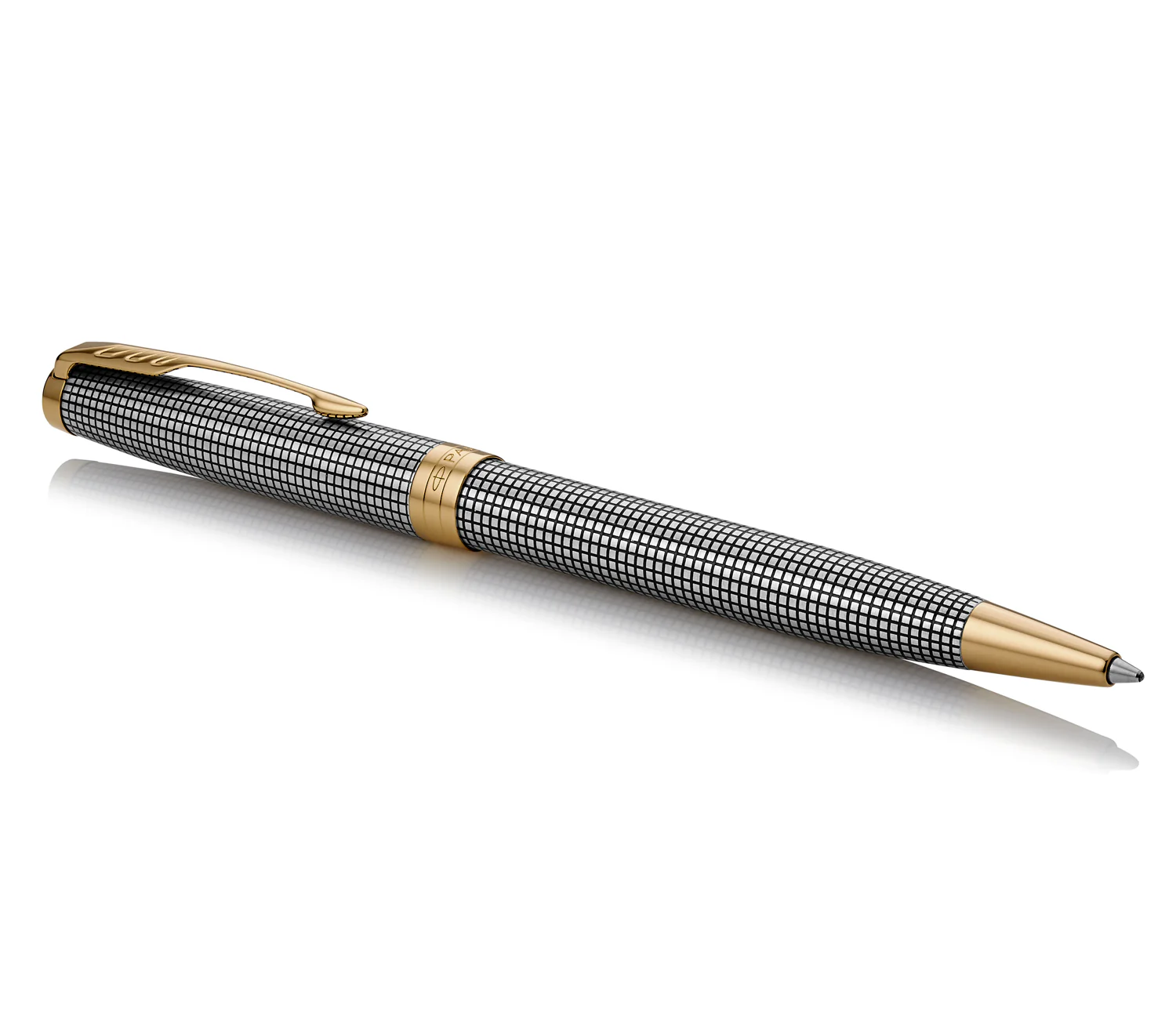 Parker Sonnet Prestige Cisele Sterling Silver GT Ballpoint Pen - Image 3