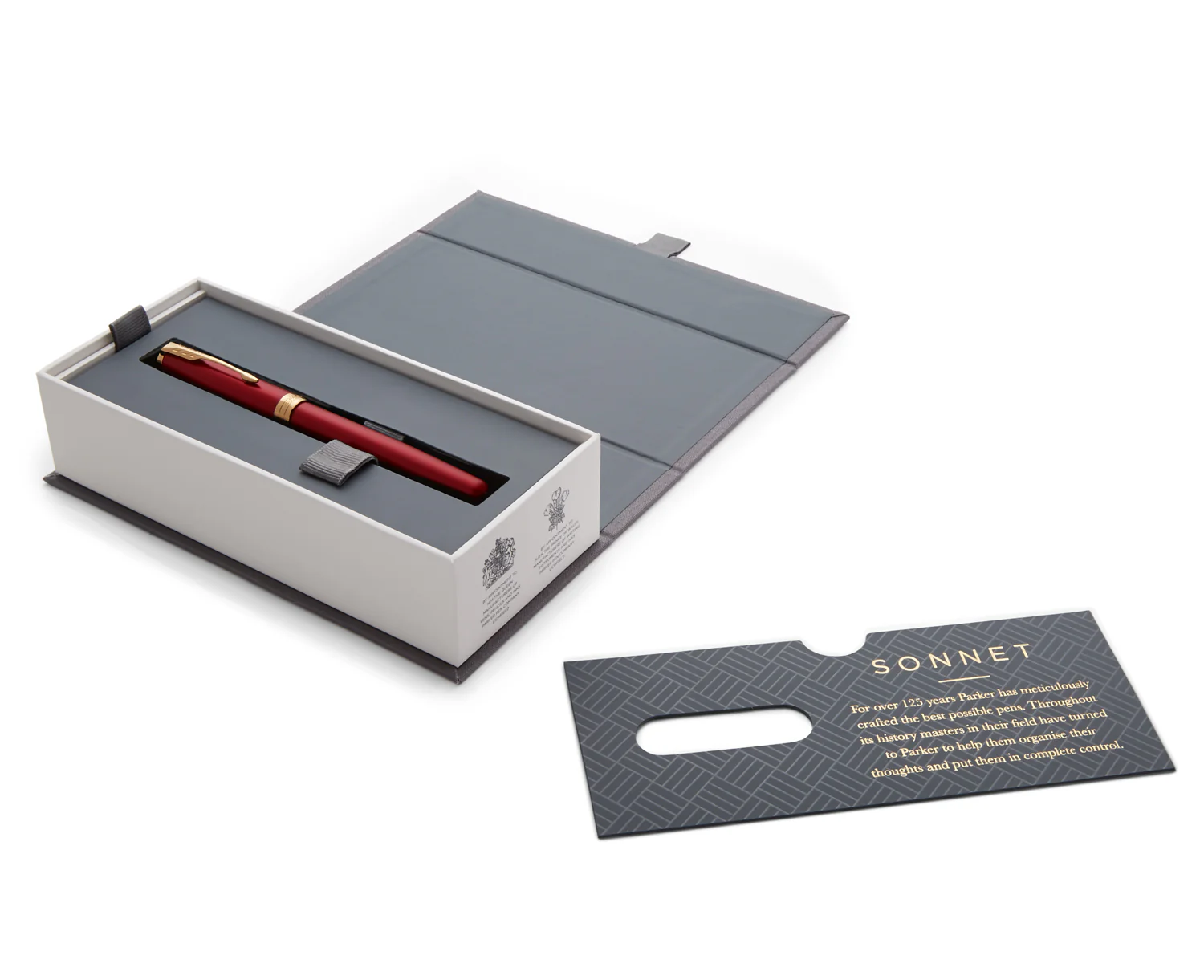 Parker Sonnet Red Lacquer GT Fountain Pen with Steel Nib - Image 3