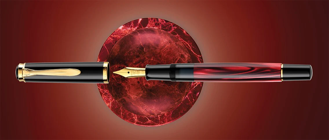 Pelikan 200 SPECIAL EDITION Classic M200 Red Marble Fountain Pen - Image 4