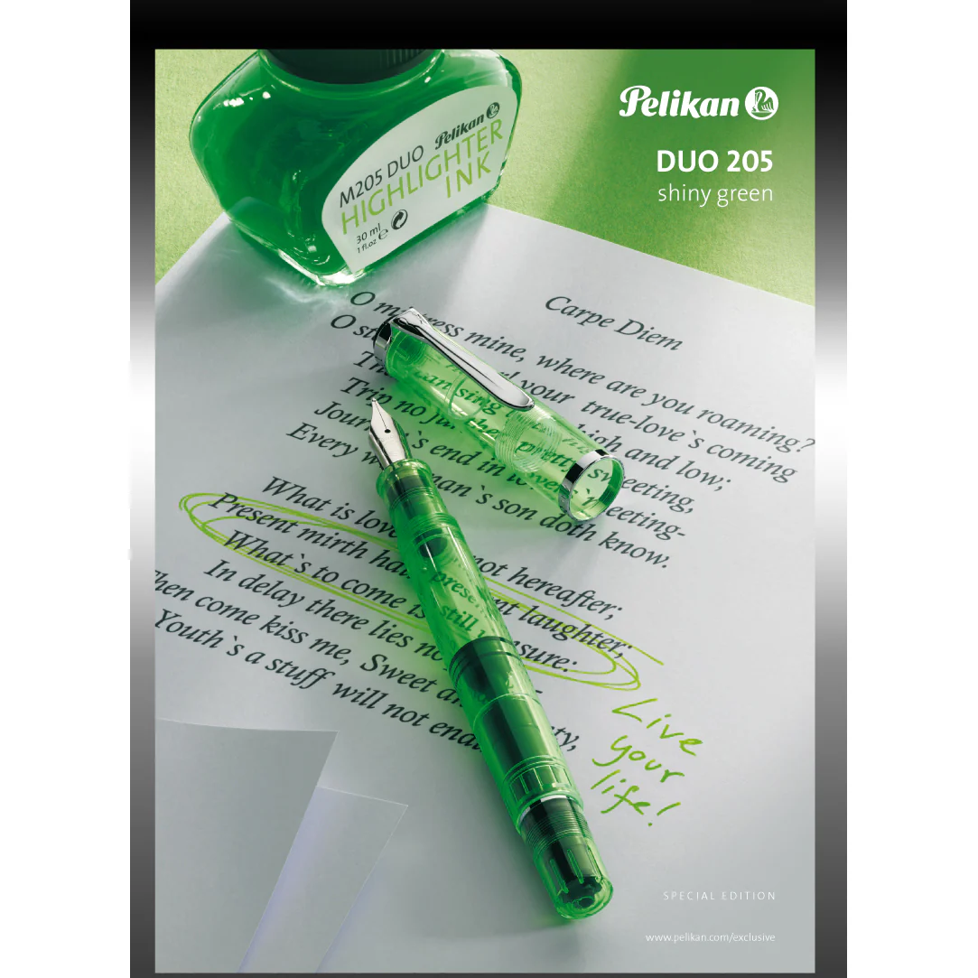 Pelikan M205 DUO Piston Fountain Pen Highlighter - Image 3