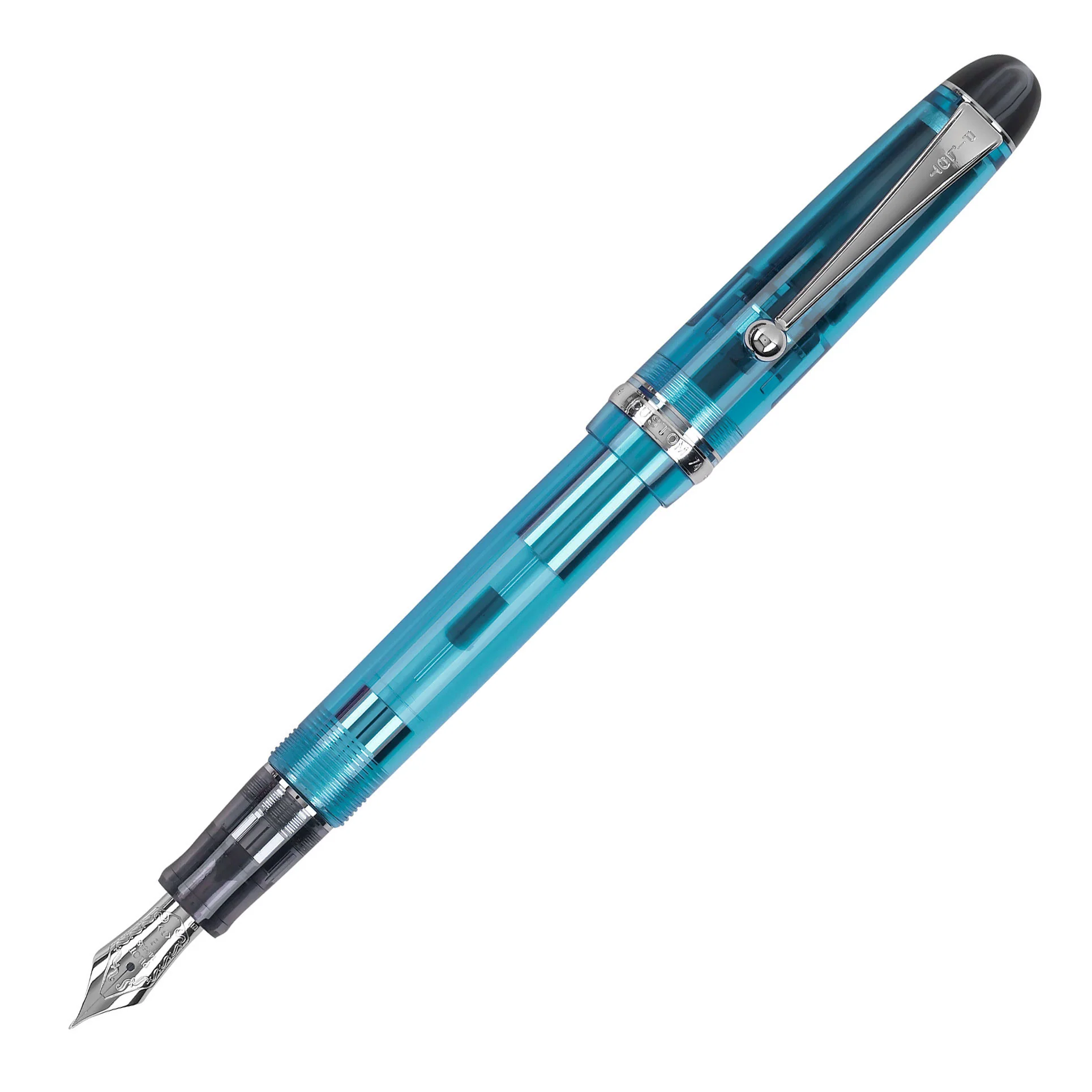 Pilot Custom 74 Demonstrator Fountain Pen Teal - Image 2