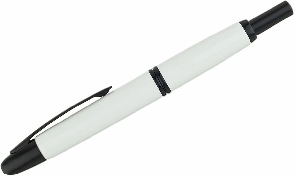 Pilot Vanishing Point Retractable Fountain Pen White with Black Matte - Image 3