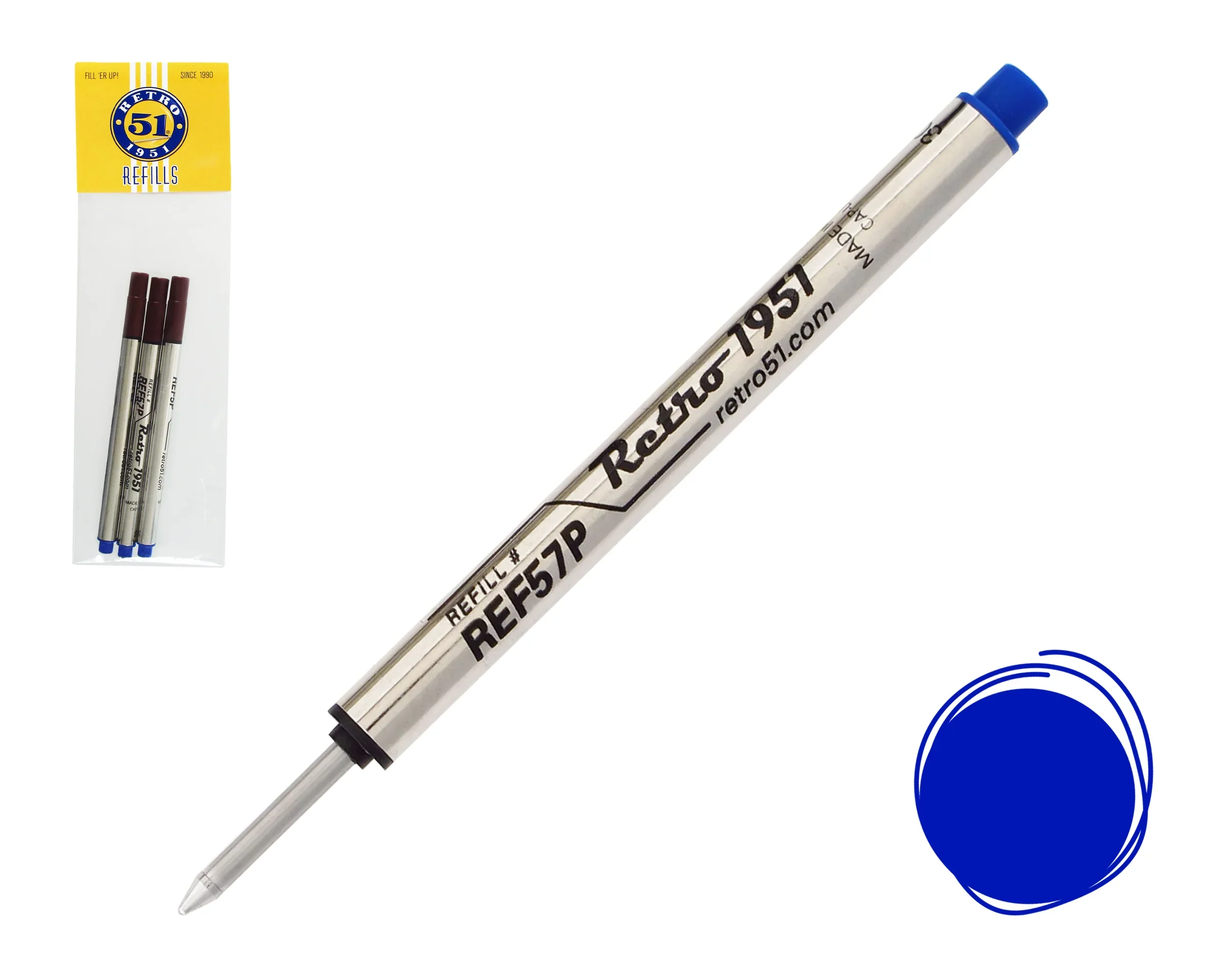 Retro 1951 Tornado Capless Rollerbal Refills - Pack of 3 - Image 4