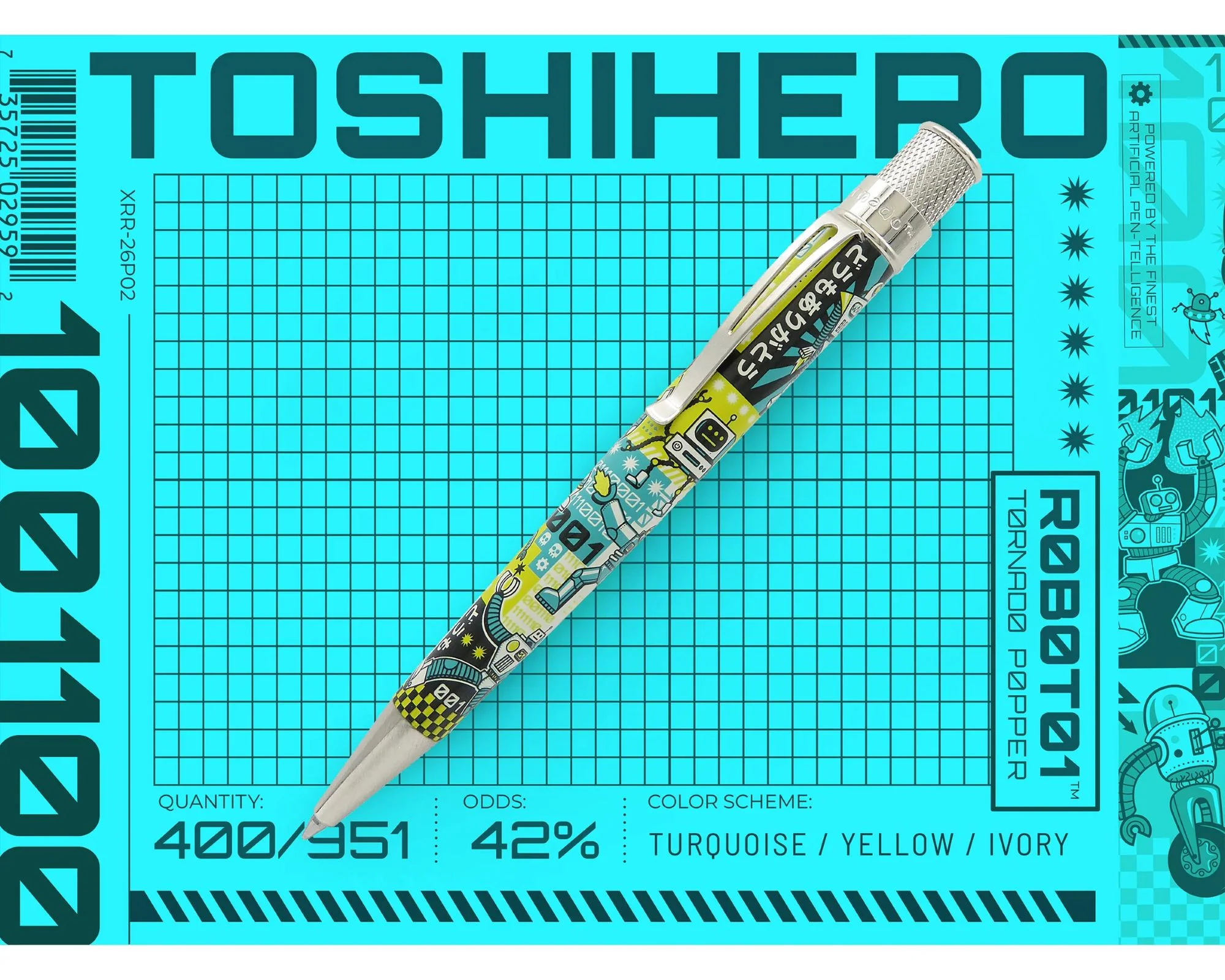 Retro 1951 Tornado Popper™ Limited Edition R0B0T01 Rollerball Pen - Image 5