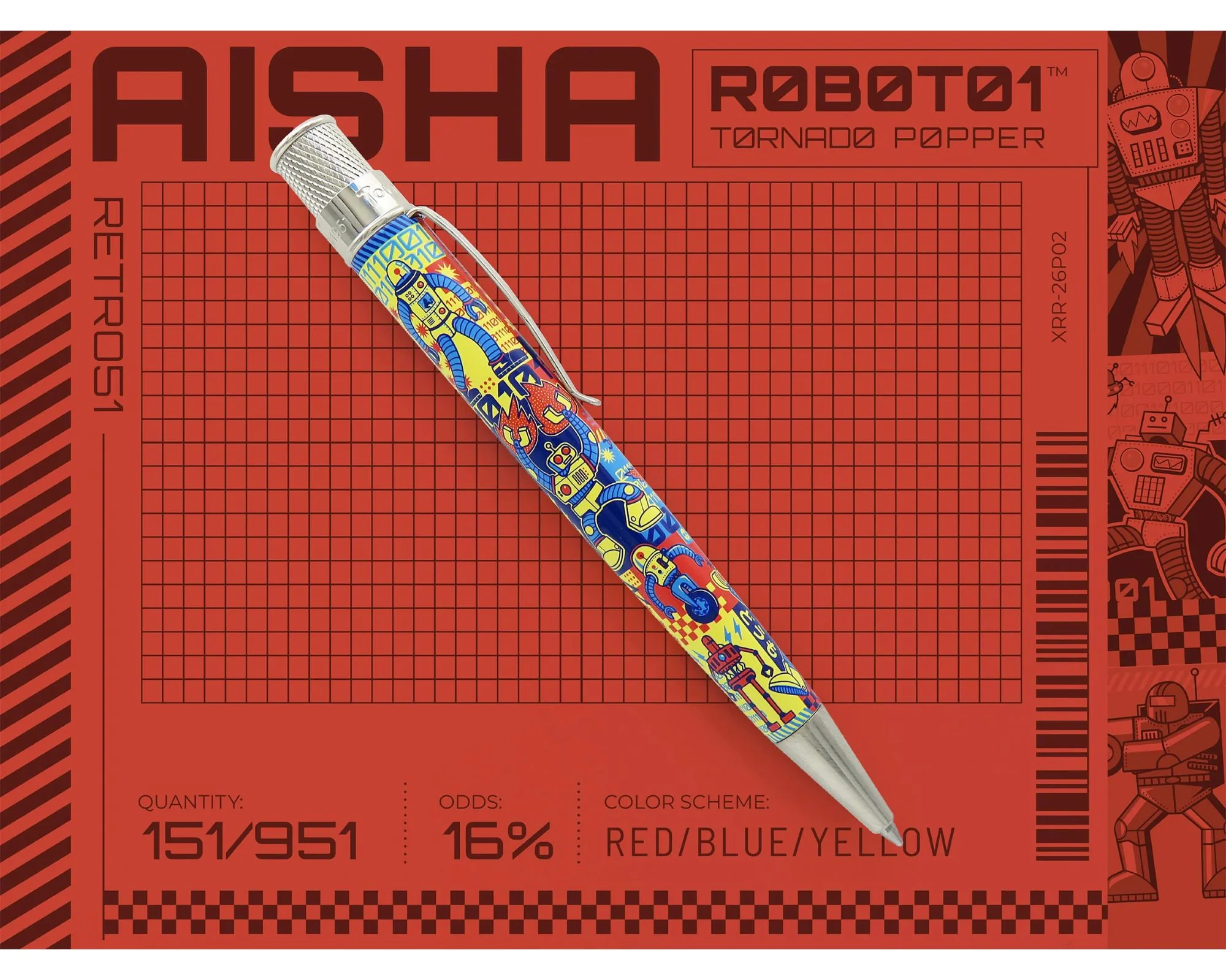 Retro 1951 Tornado Popper™ Limited Edition R0B0T01 Rollerball Pen - Image 6