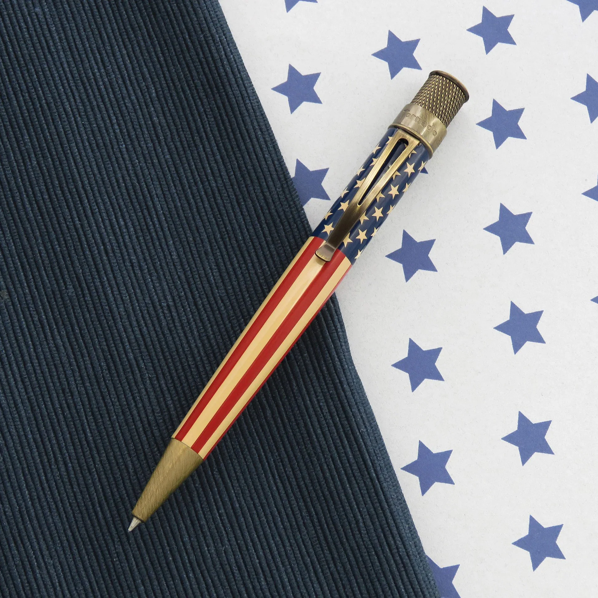 Retro 51 Tornado Vintage Metalsmith Tribute 250 Flag Rollerball - Image 3