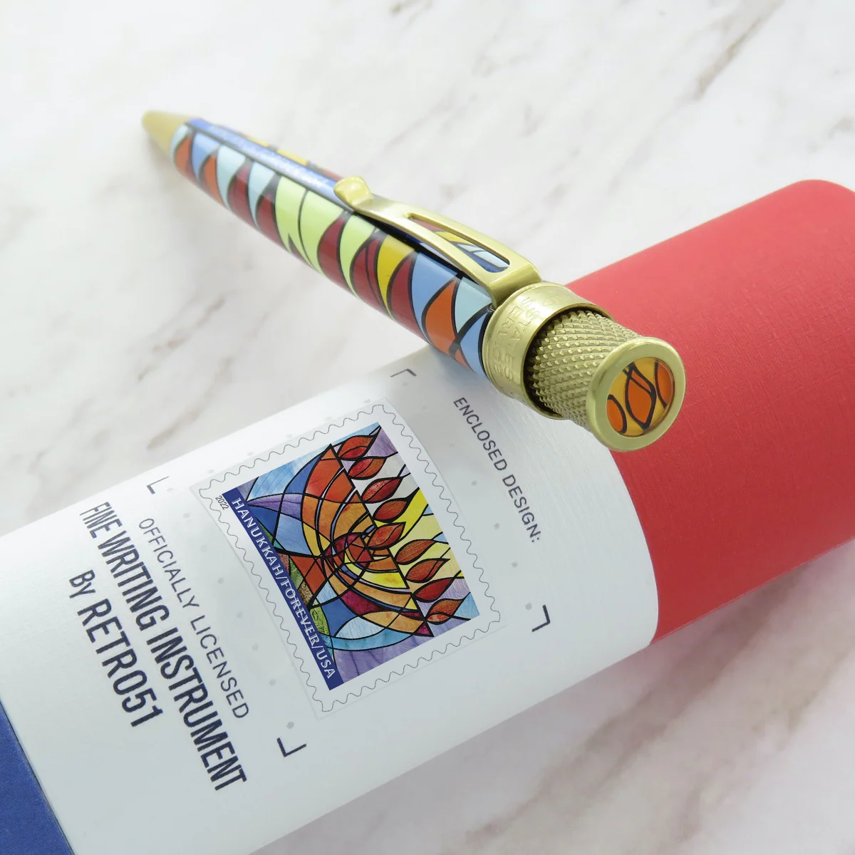 Retro 51 Officially Licensed United States Postal Service - "Hanukkah" Stamp Rollerball Pen - Image 2