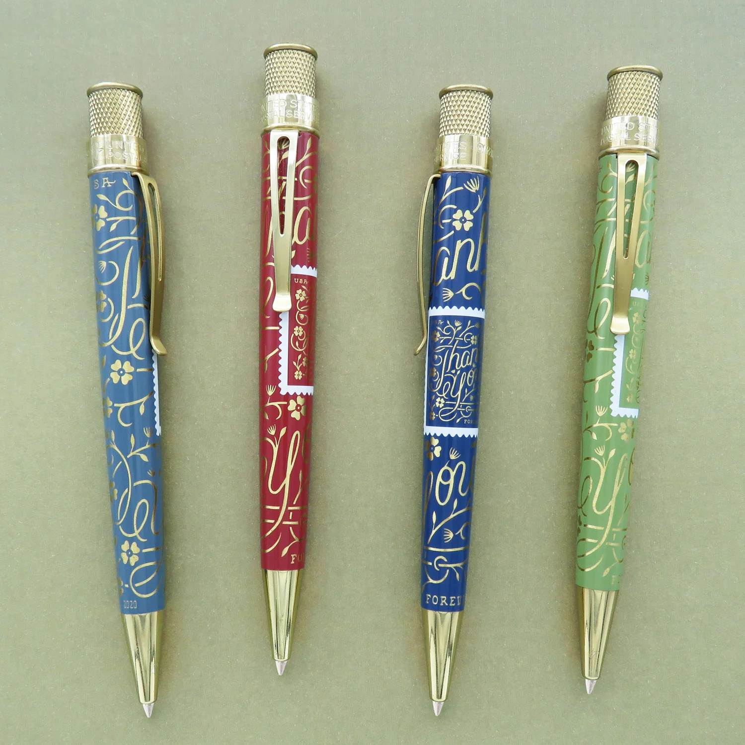 Retro 51 Officially Licensed United States Postal Service "Thank You" Stamp Rollerball Pen - Image 2