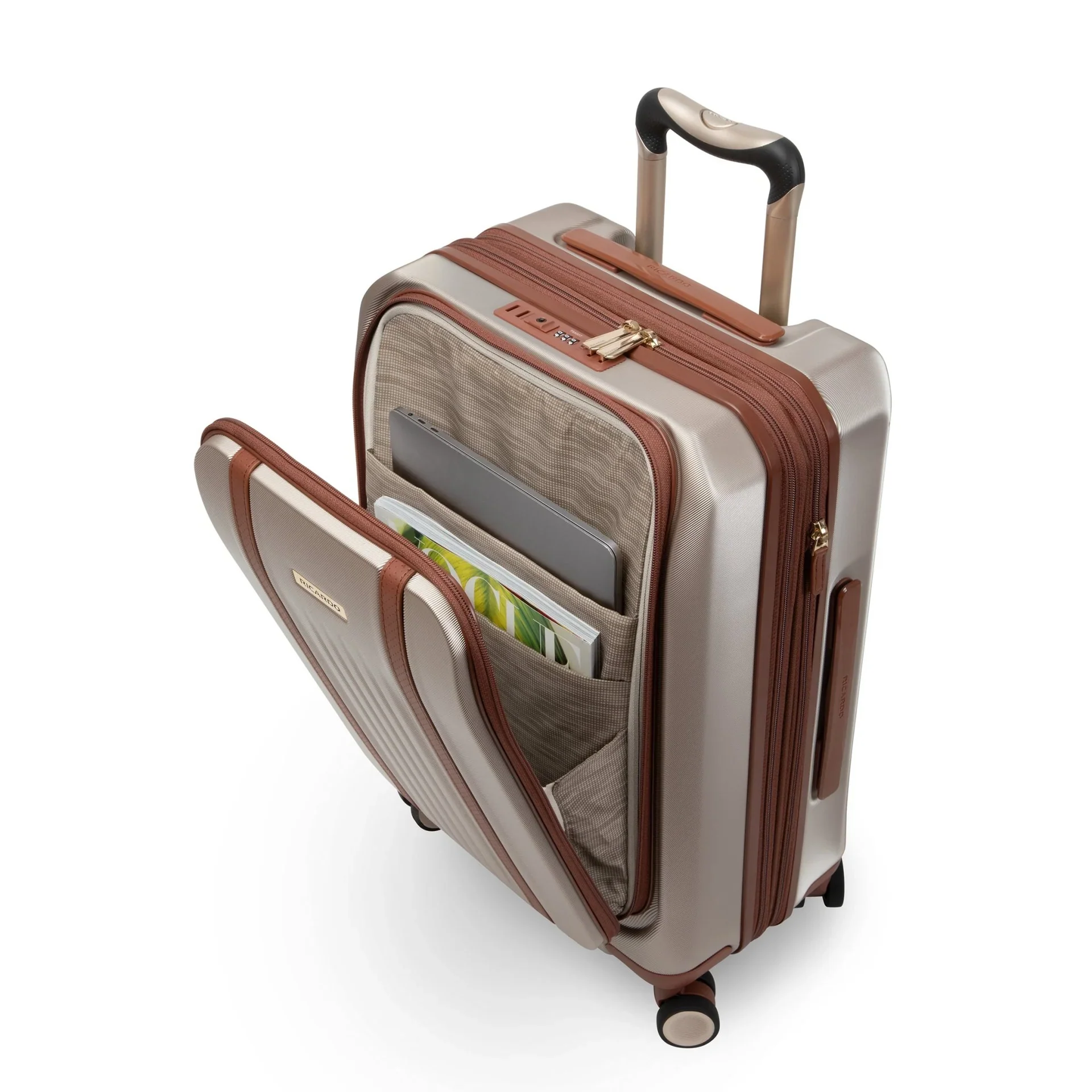 Ricardo of Beverly Hills Montecito 2.0 Fast Access Front-Opening Hardside Carry-On Expandable Spinner Green - Image 14