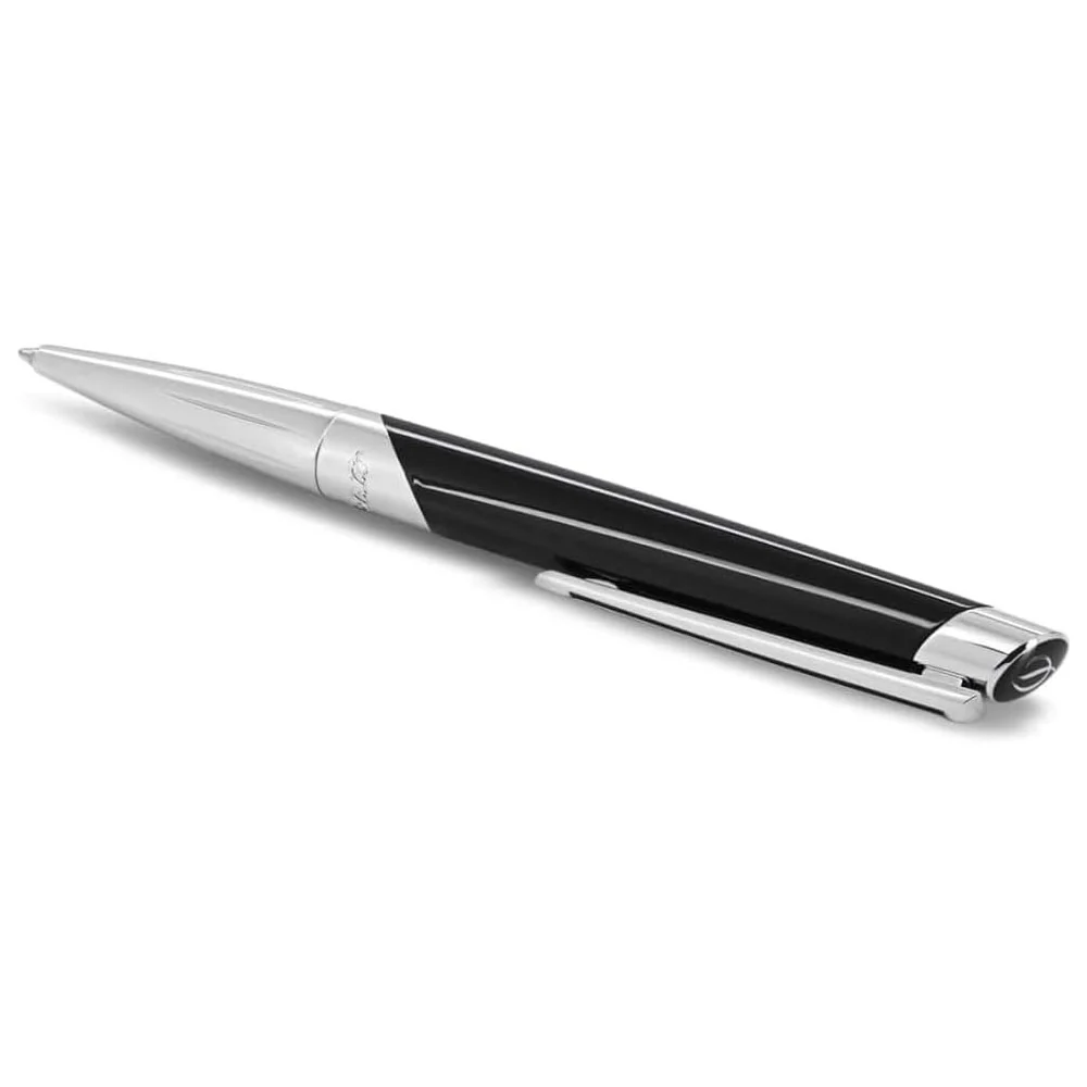 S. T. Dupont Defi Millenium Silver and Black Ballpoint Pen - Image 2