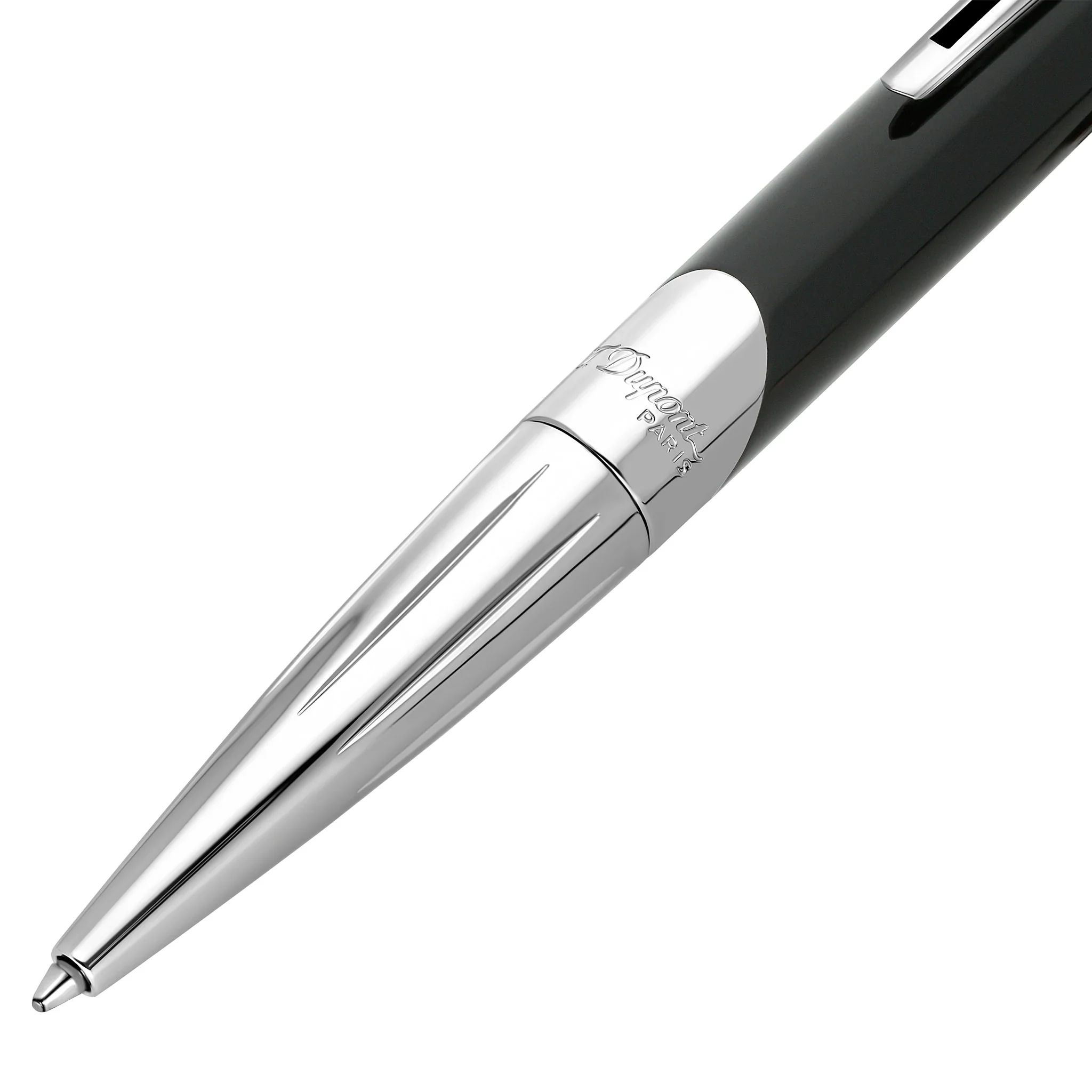 S. T. Dupont Defi Millenium Silver and Black Ballpoint Pen - Image 5