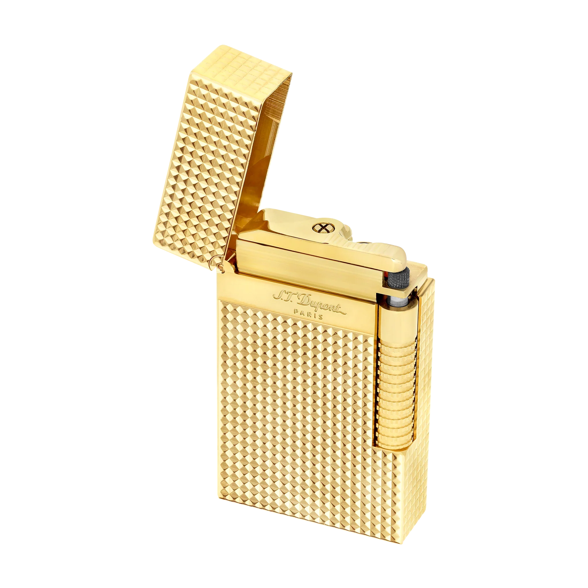 S.T. Dupont Le Grand Diamond Head Lighter Golden - Image 4