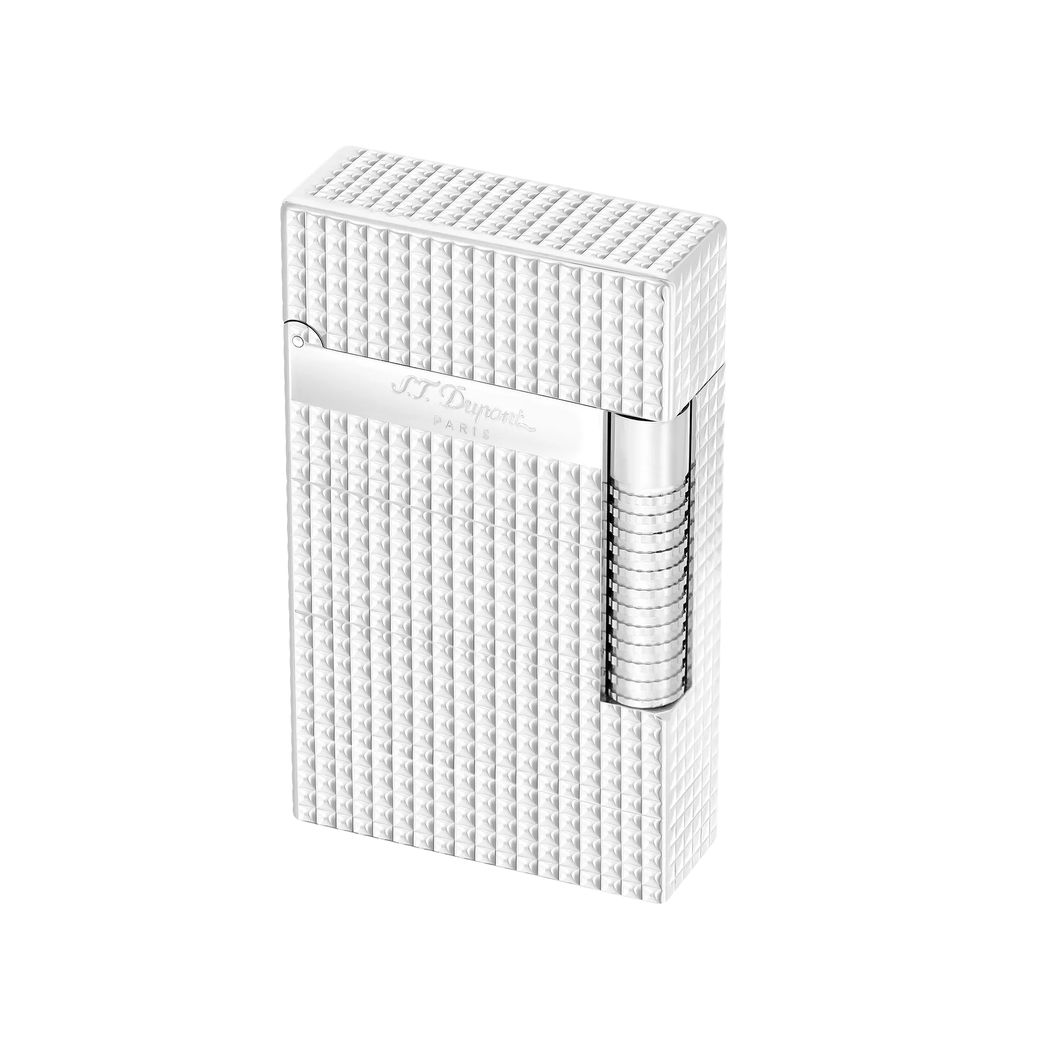 S.T. Dupont Le Grand Diamond Head Lighter Silver - Image 4