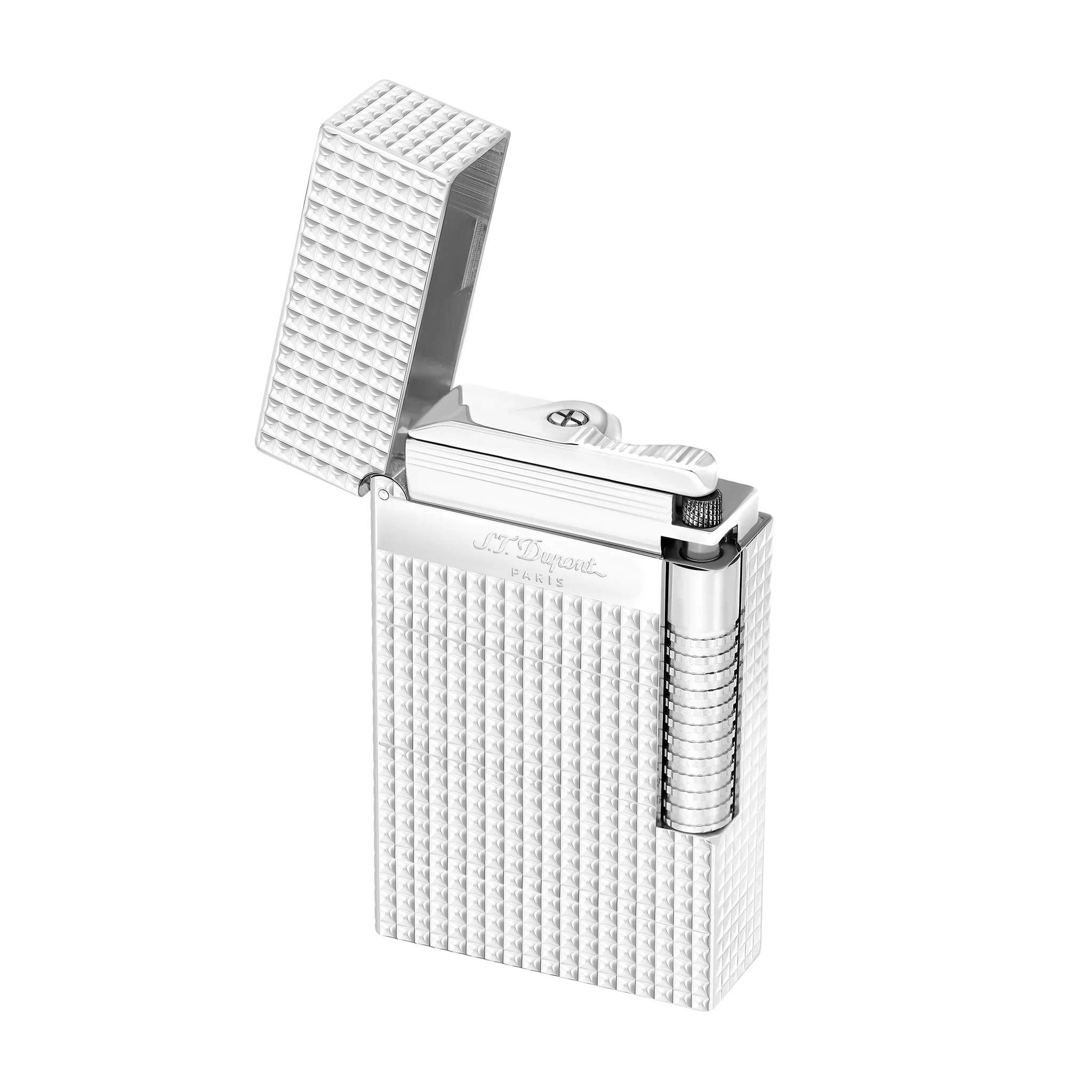S.T. Dupont Le Grand Diamond Head Lighter Silver - Image 5