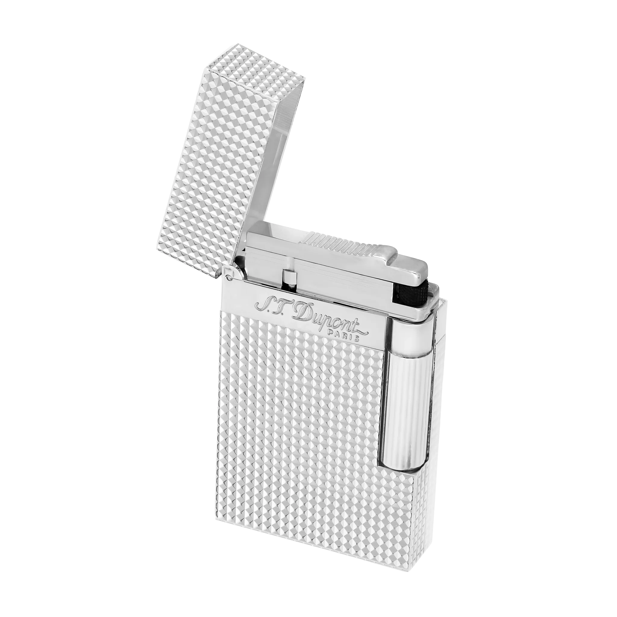 S.T. Dupont Ligne 2 Lighter Diamond Head Silver - Image 3