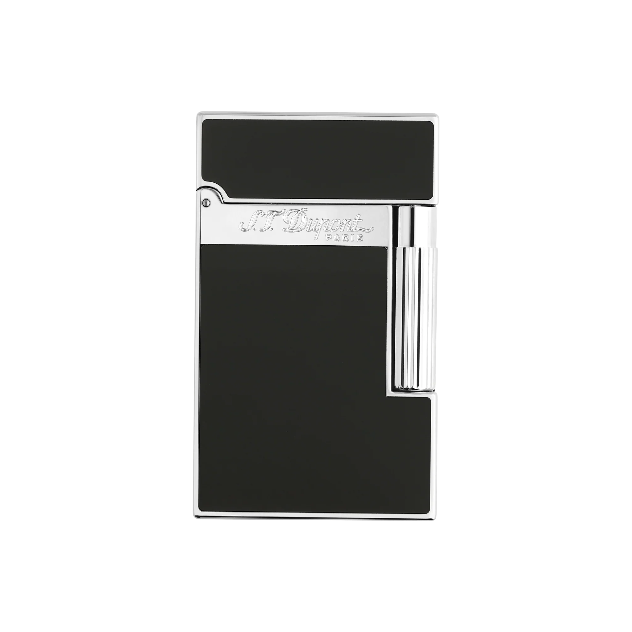S.T. Dupont Ligne 2 Lighter Lacquered Black and Silver Trim