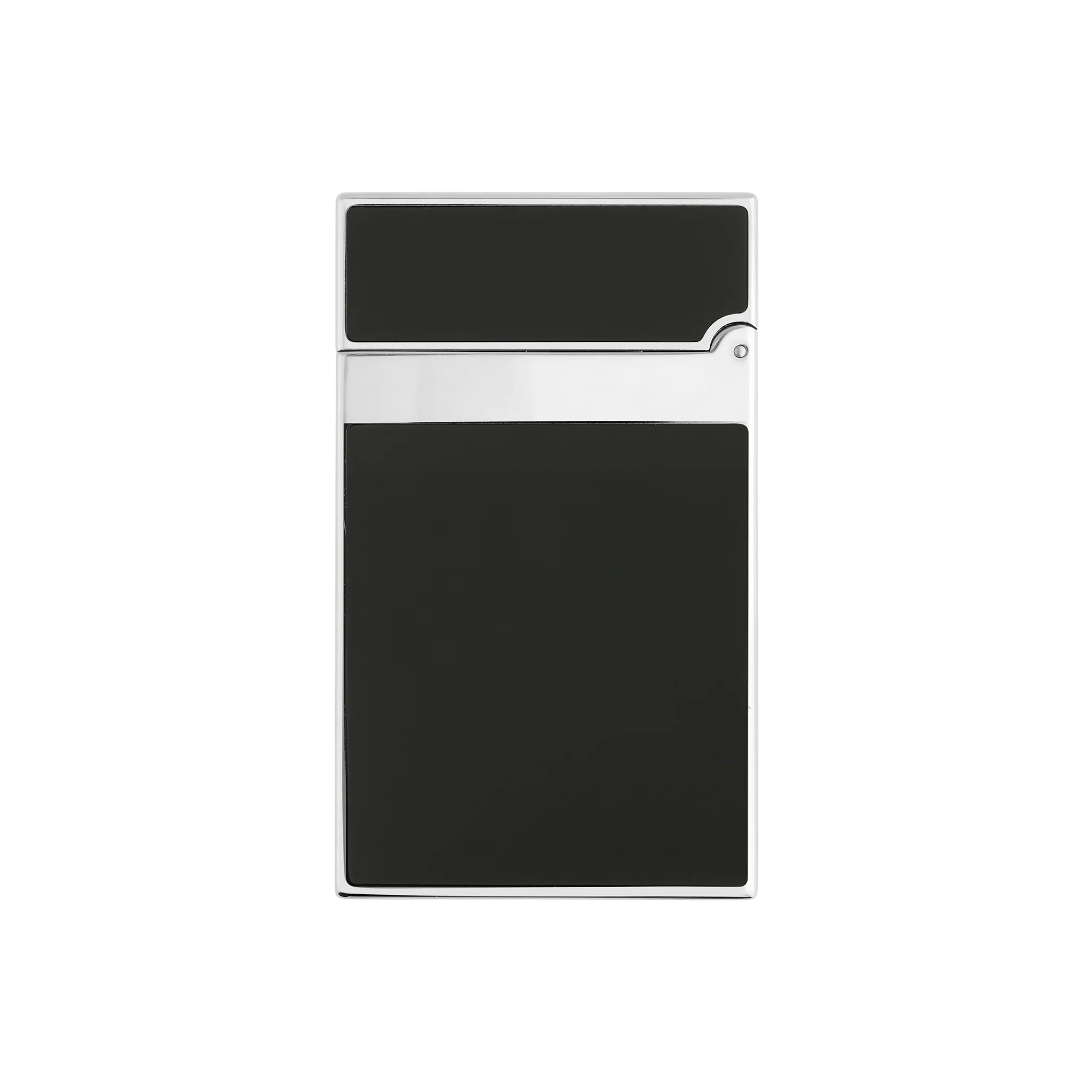 S.T. Dupont Ligne 2 Lighter Lacquered Black and Silver Trim - Image 3