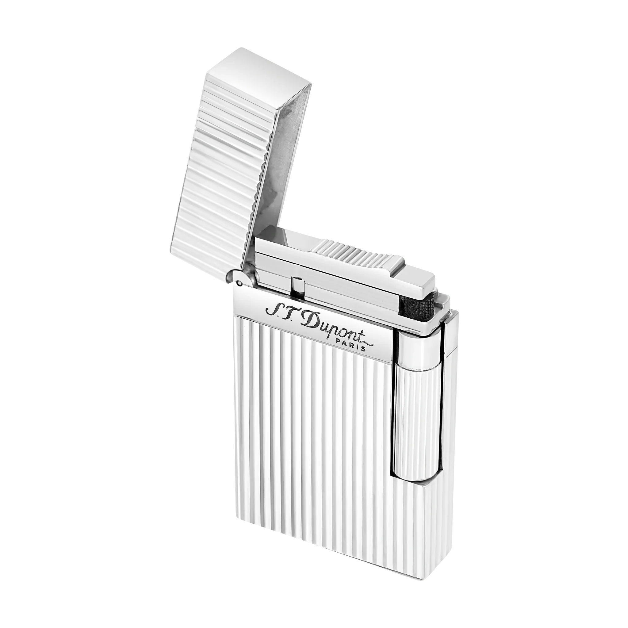 S.T. Dupont Ligne 2 Lighter Vertical Lines Silver - Image 4