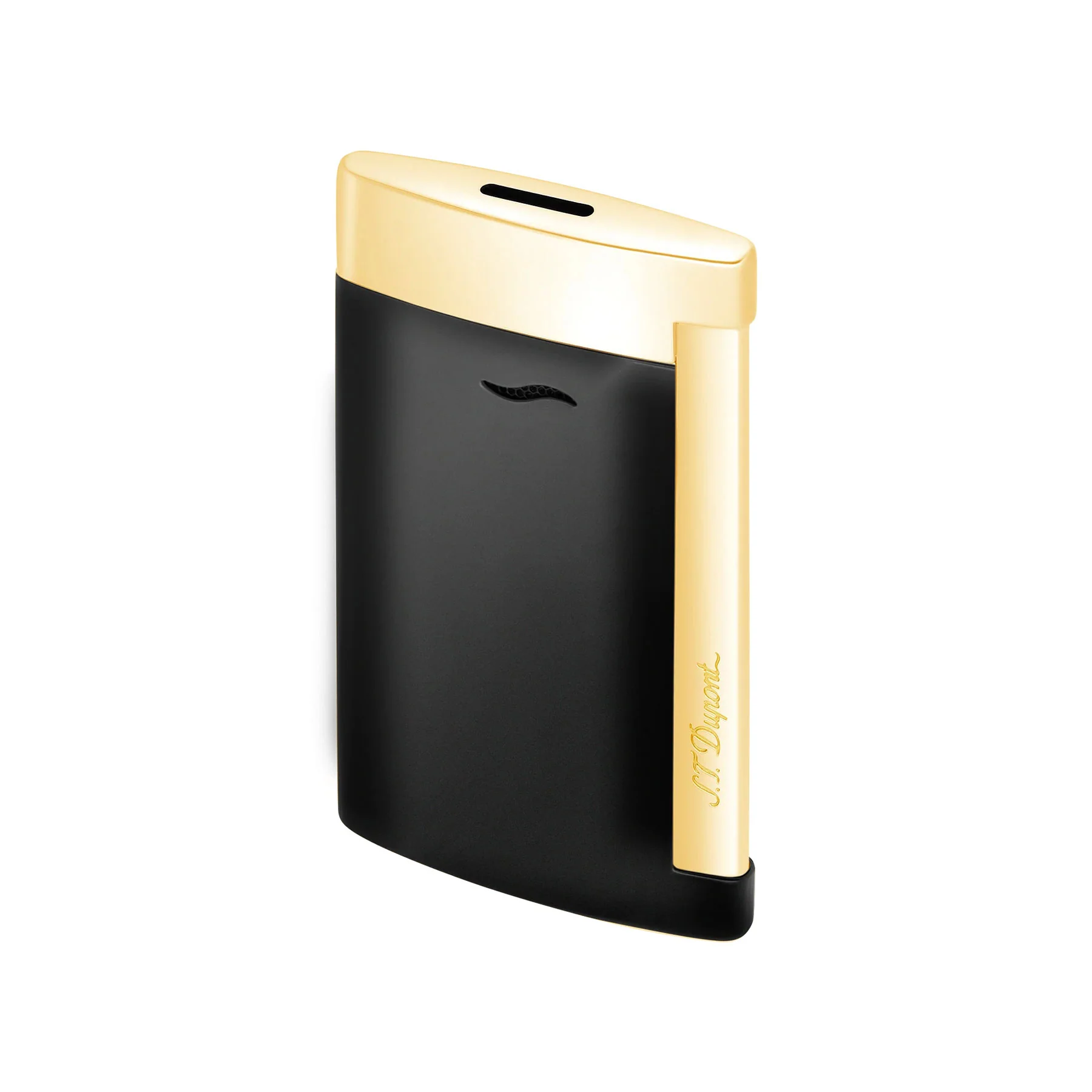 S. T. Dupont SLIM 7 Lacquered Lighter Black and Gold - Image 4