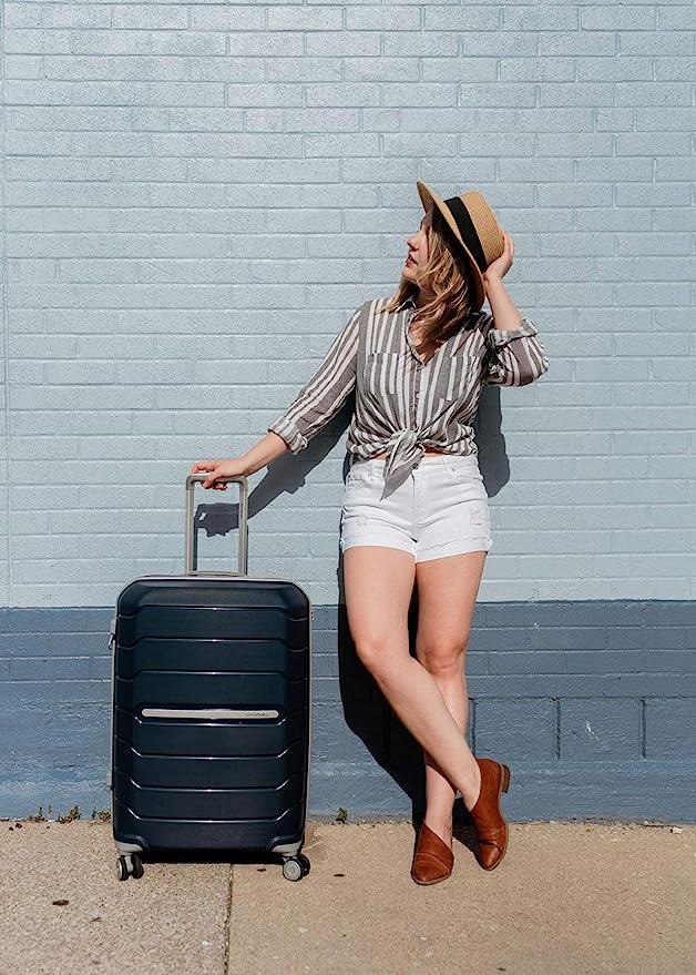 Samsonite Freeform Hardside Expandable with Double Spinner Wheels, Navy, 2-Piece Set (21/28) - Image 2
