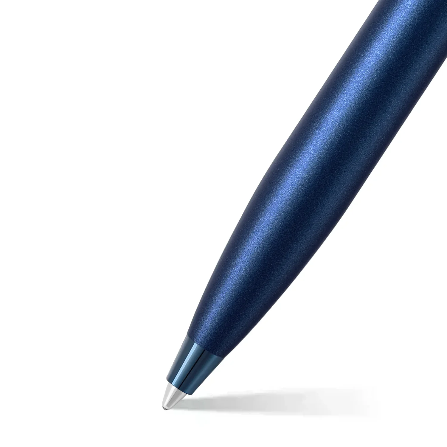 Sheaffer® 100 9371 Satin Blue Ballpoint Pen With PVD Blue Trim - Image 2