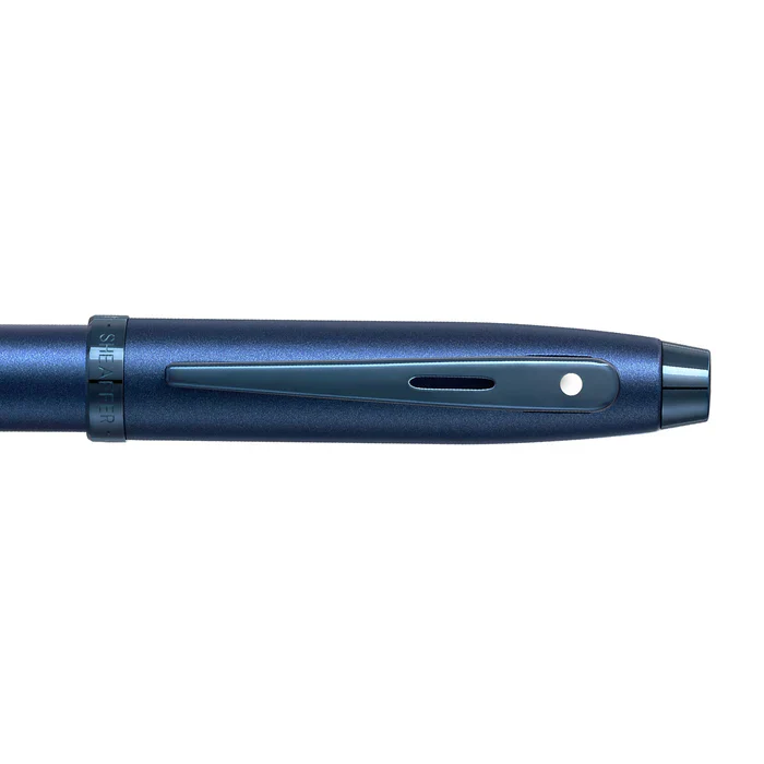 Sheaffer® 100 9371 Satin Blue Ballpoint Pen With PVD Blue Trim - Image 3