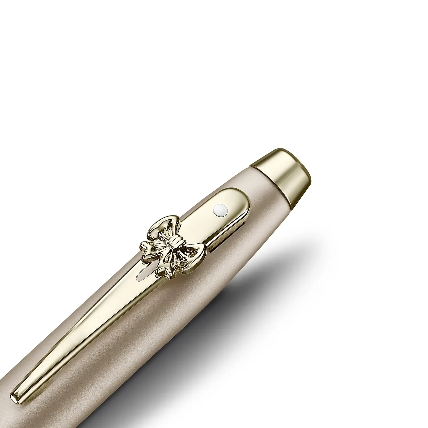 Sheaffer 100 Emily in Paris 9377 Champagne Gold Fountain Pen with Champagne Gold Trims and Bow-Shaped Clip Emblem - Image 5
