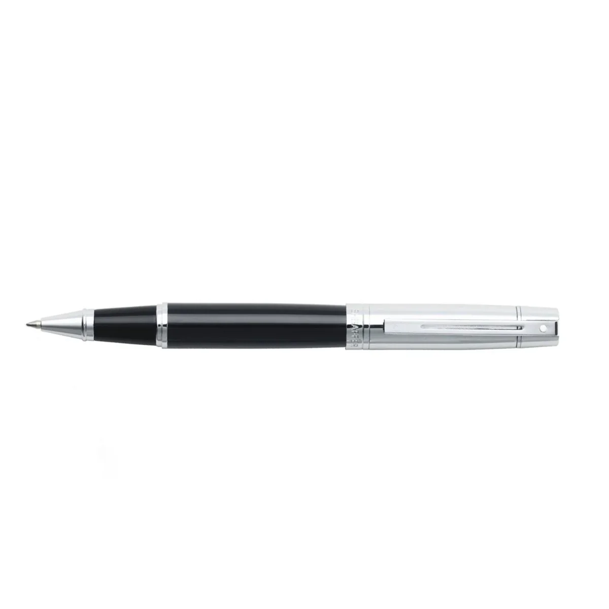 Sheaffer 300 Glossy Black and Bright Chrome Cap Rollerball Pen - Image 3